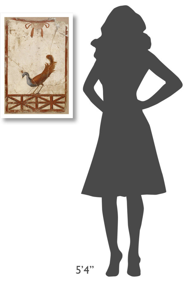 "Wall Fragment with a Peacock" Print 1st Century Roman Artisan, 18"x26"
