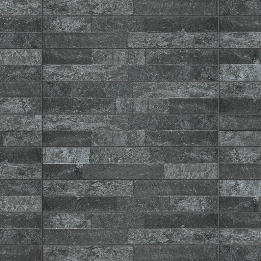 Ordino Black Porcelain Wall Tile