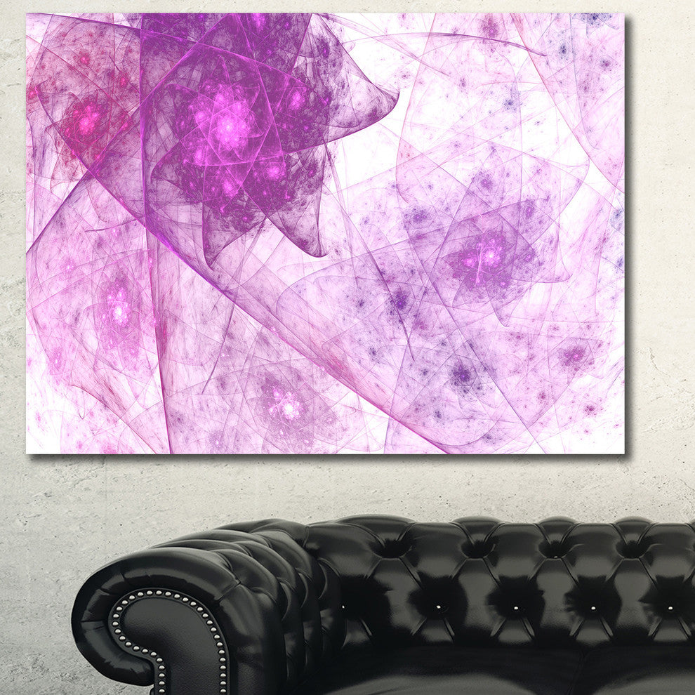 Light Purple Rotating Polyhedron, Oversized Abstract Canvas Wall Art, 60x40