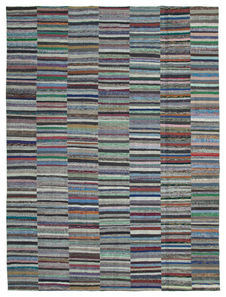 Rug N Carpet - Handmade Oriental 11' 4'' x 15' 3'' Rustic Patchwork Kilim Rug