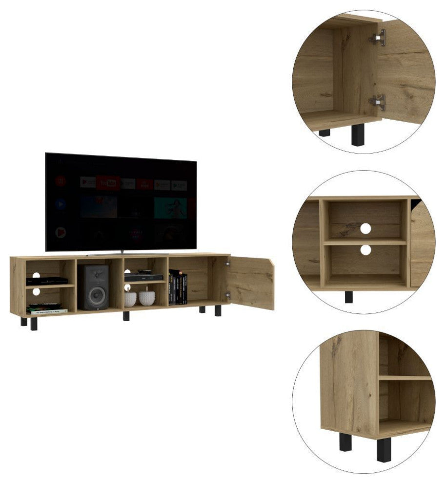 Conquest Tv Stand, Light Oak