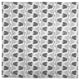 Mid Mod Gray Florals 58x58 Tablecloth