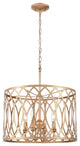 4 Light 18 in. Painted Modern Gold Pendant