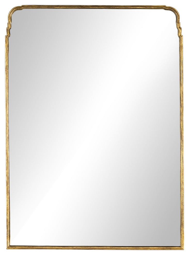 Loire Floor Mirror-Antiqued Gold Leaf