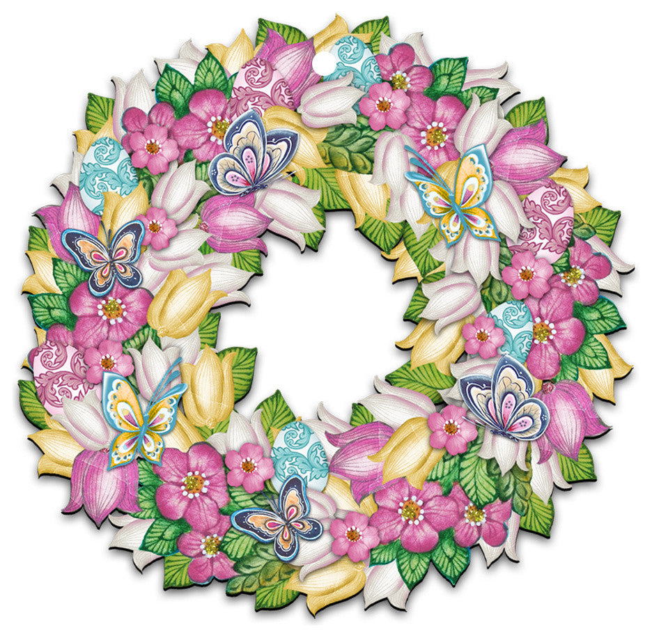 Flowers Spring Wreath Ornament