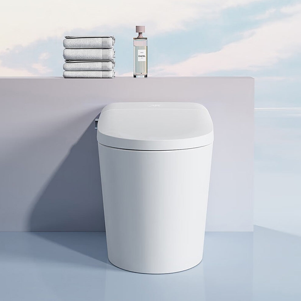 Elongated Ceramic Smart Toilet with Auto Flush and Heated Seat