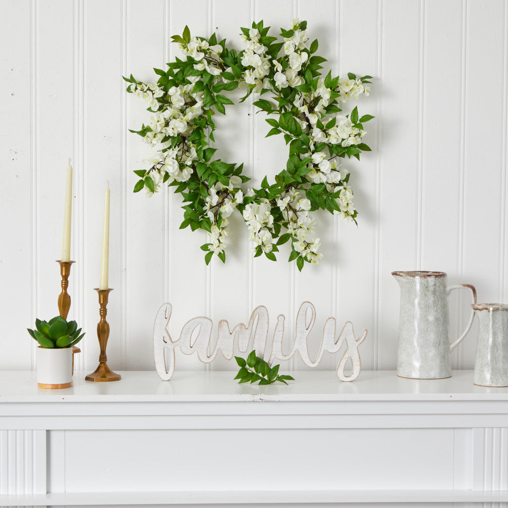 18" Wisteria Artificial Wreath