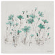 Lisa Audit ''Wildflowers Iii Turquoise'' Canvas Art, 14"x14"