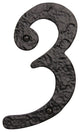 RCH Hardware Iron Vintage Classic House Number, 6", Black, 3