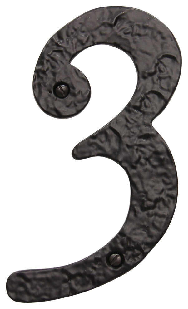 RCH Hardware Iron Vintage Classic House Number, 6", Black, 3