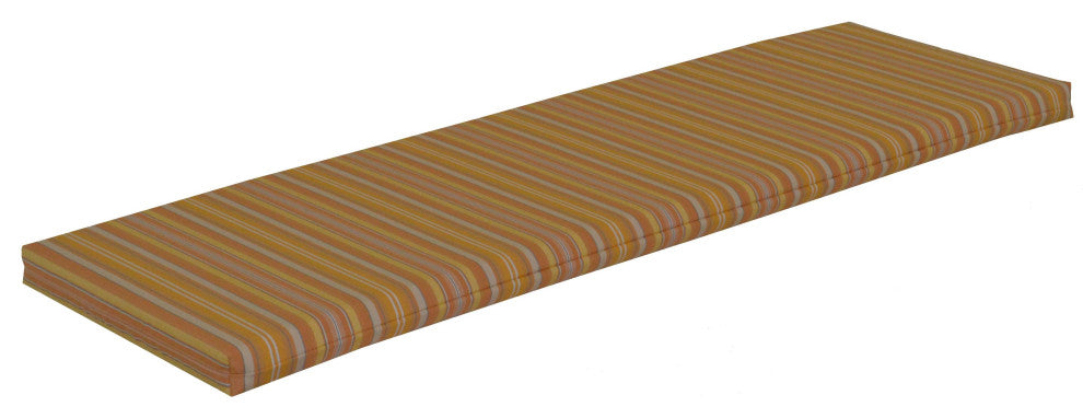 Bench Cushion, Orange Stripe, 6 Foot