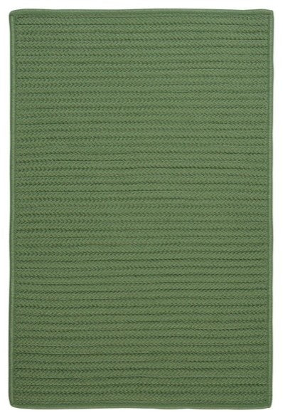 Simply Home Solid H123 Moss Green Indoor/Outdoor Area Rug, Rectangular 3'x5'