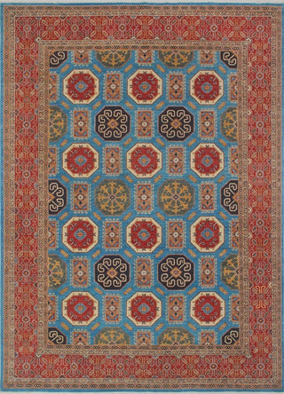 Aria Zazai Blue/Rust Rug, 9'0x12'1