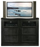 Eagle Furniture 55" Coastal Thin Flat-Panel Entertainment Console, Iron Ore