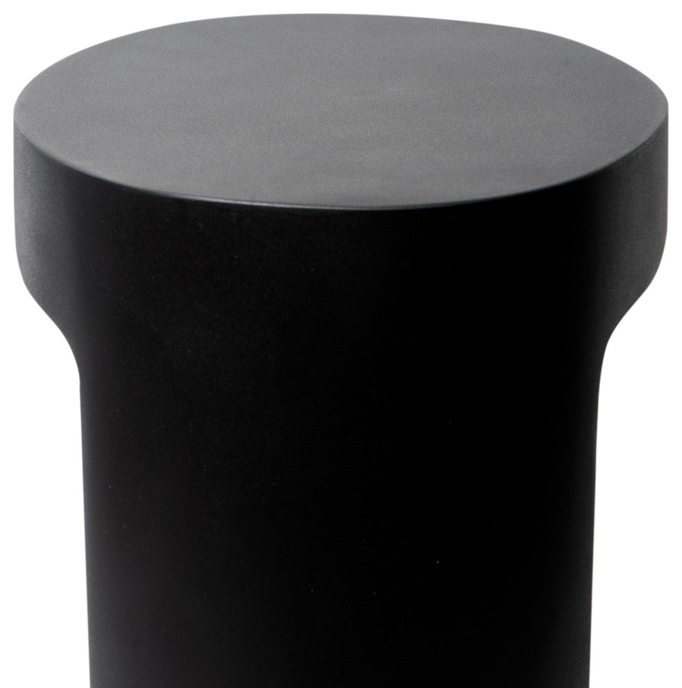 ALFI brand ABST66BM Black Matte Solid Surface Resin Bathroom/Shower Stool