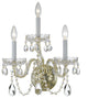 Crystorama 1033PBCLS Three Light Wall Mount Traditional Crystal Brass