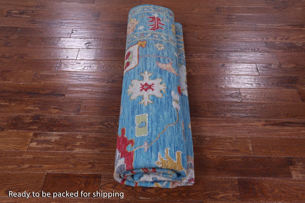 9' Square Turkish Oushak Hand Knotted Rug - Q13326