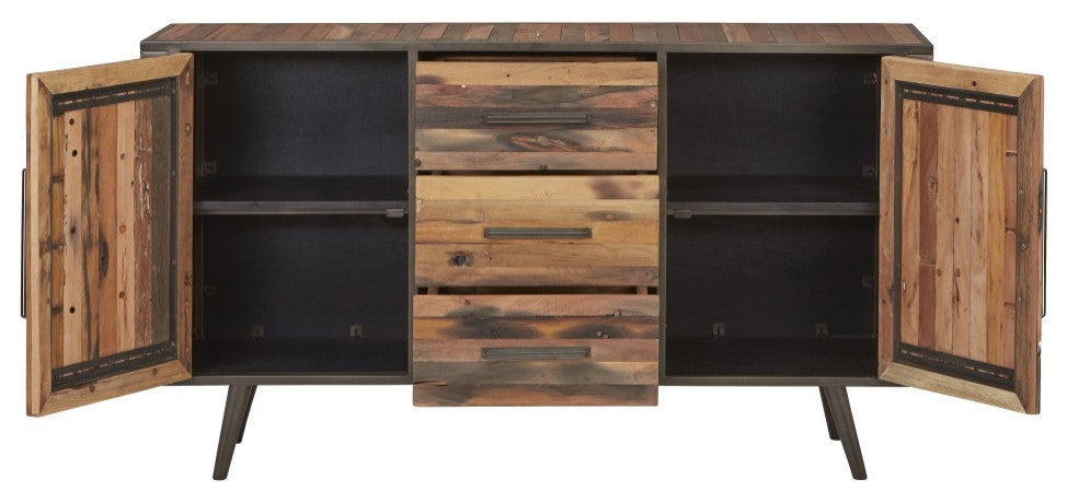 63" Modern Rustic Natural Buffet Server