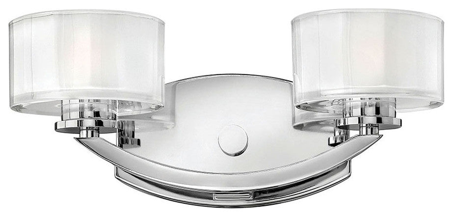 Hinkley Meridian Small Two Light Vanity, Chrome