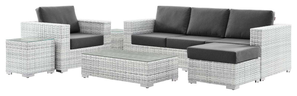 Convene 6-Piece Outdoor Patio Set - Light Gray Charcoal