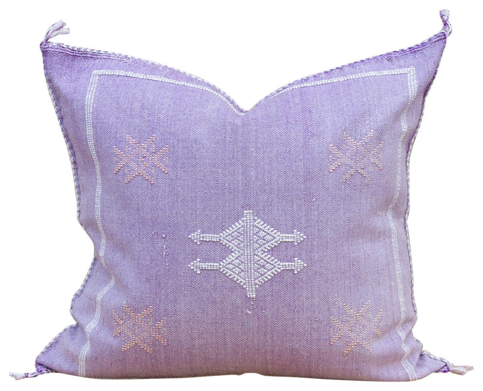 Lavender Moroccan Silk Rug Pillow