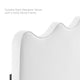 Platform Bed Frame, King Size, White, Velvet, Modern, Bedroom Guest Suite