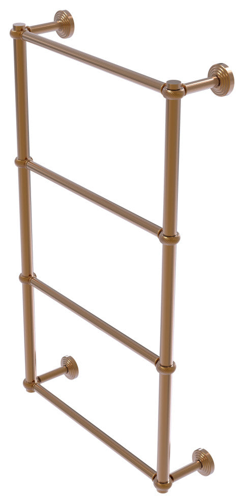 Waverly Place 4 Tier 30" Ladder Towel Bar with Twisted Detail, Brushed Bronze