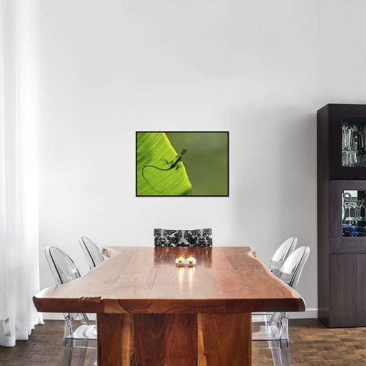 "Hallo" Framed Canvas Giclee by Yoline Santosa, 31x22"