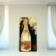 "Let's Celebrate" Huge Champagn Bottle Wall Art Tempered Art Glass 72"x 36"