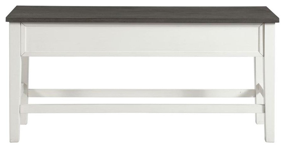 Picket House Furnishings Jamison Storage Counter Dining Bench in Gray
