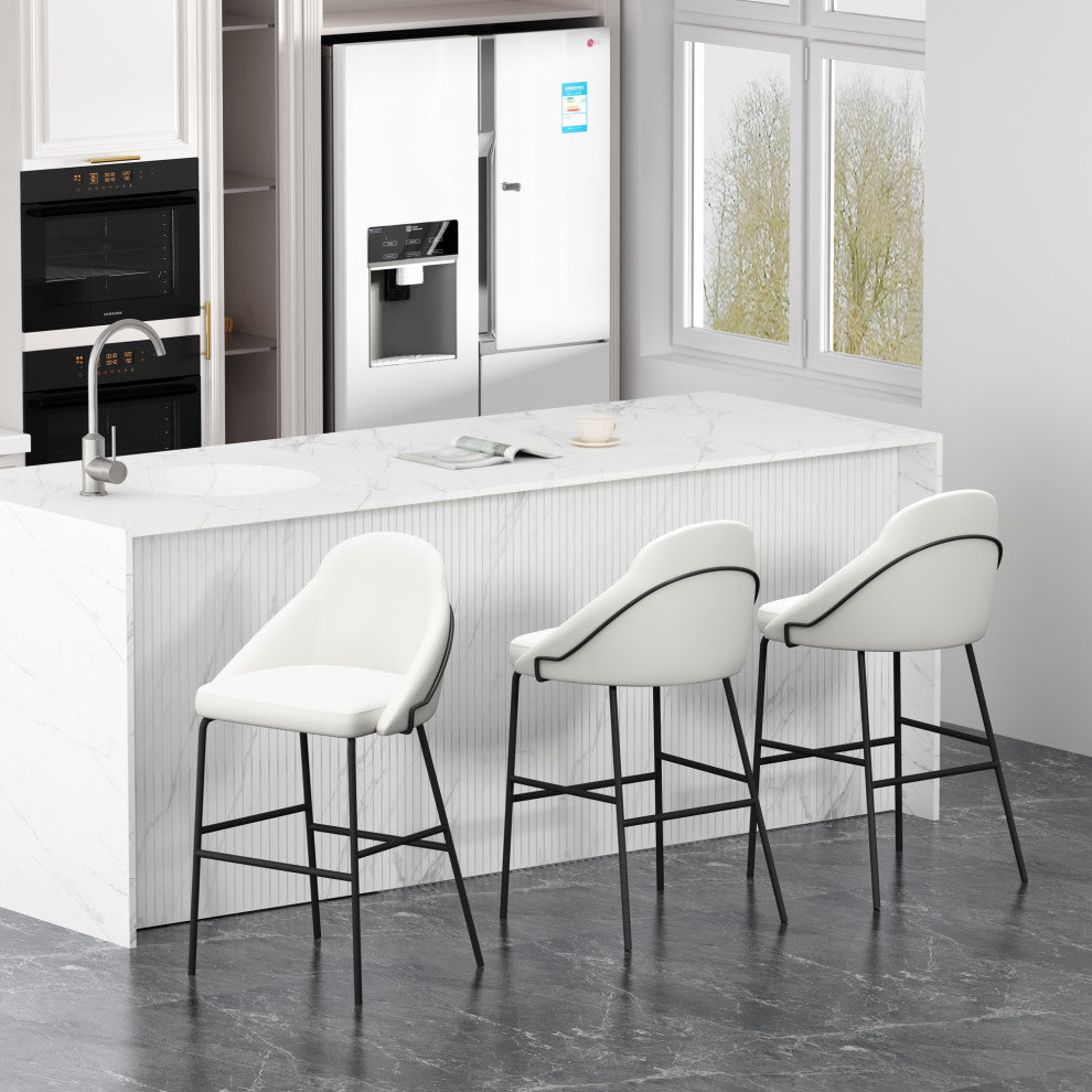 Manhattan Comfort Gracie Barstool, Set of 3
