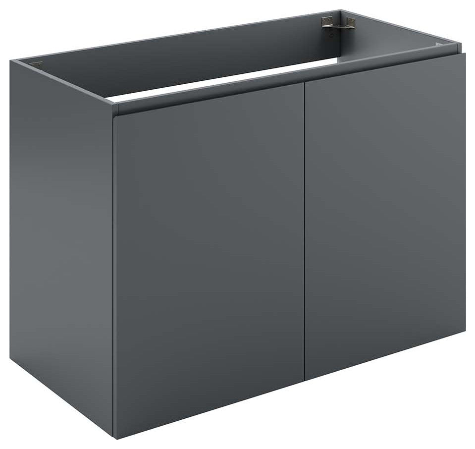 Vitality 36" Wall-Mount Bathroom Vanity, Gray