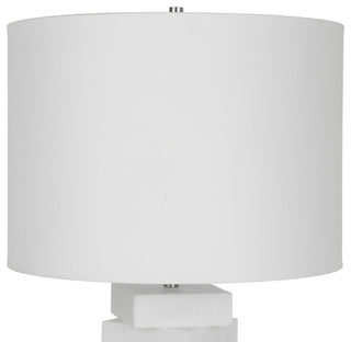 Uttermost Ascent White Geometric Table Lamp