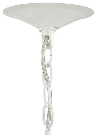 Eclipse 2-Light Contemporary White Oval Chandelier