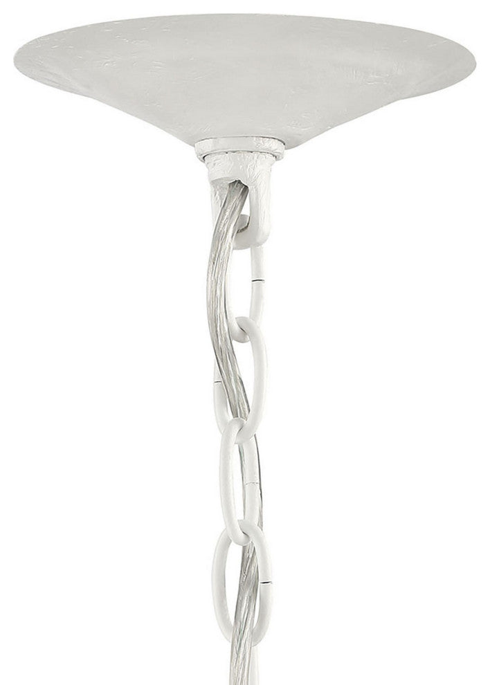 Eclipse 2-Light Contemporary White Oval Chandelier