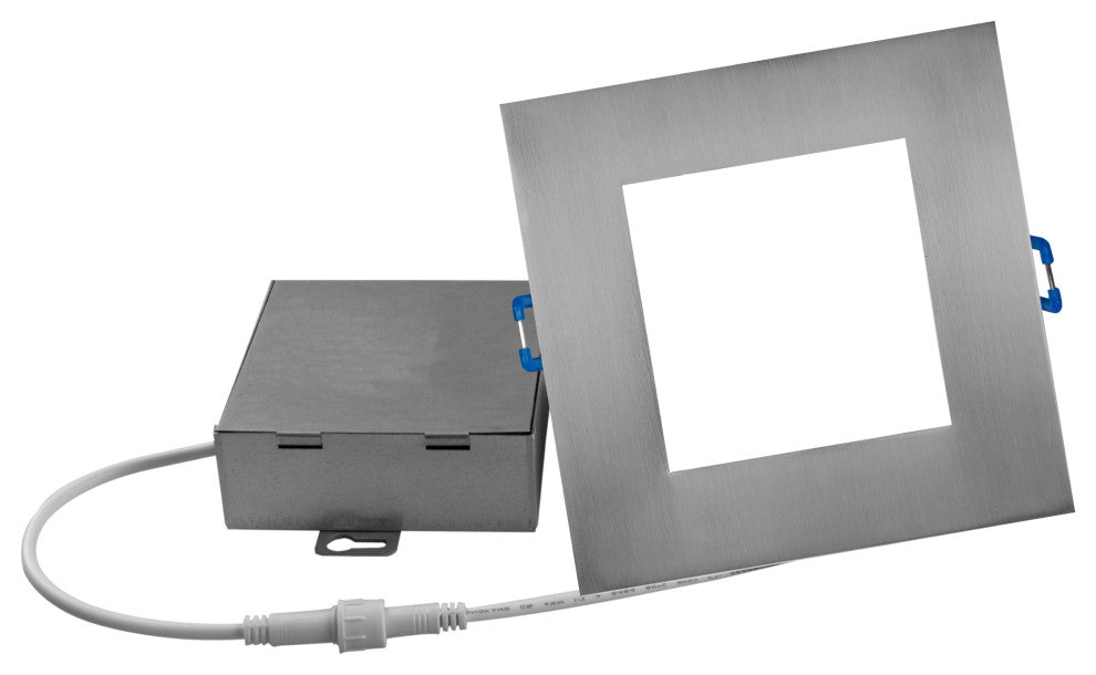 DLE6 Series 6" Square Downlight, Nickel, 3000k