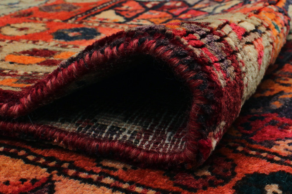 Fine Vintage Distressed Aidan Red Runner, 4'3x9'4