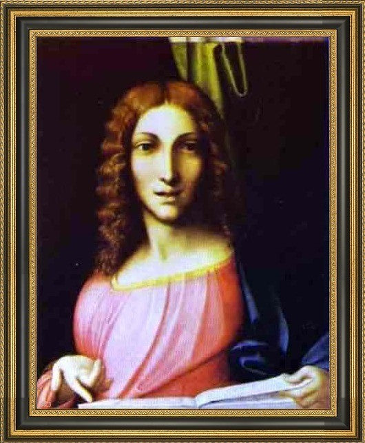 Correggio Salvator Mundi Framed Premium Canvas Print, 16"x20"