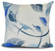 Windy, Floral Print Pillow, Navy Blue, 16" x 16"