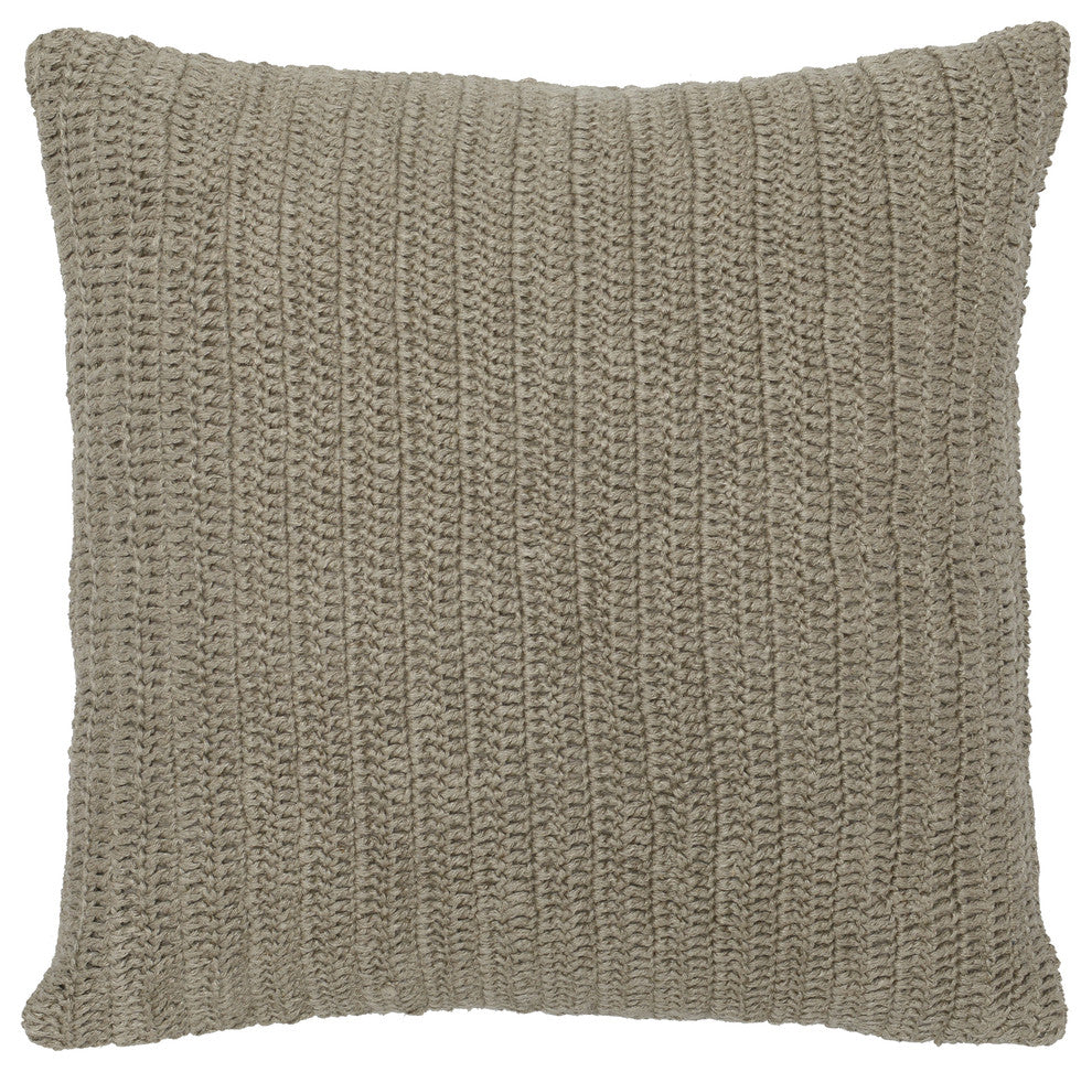 Marcie Knitted 22" Throw Pillow by Kosas Home, Natural