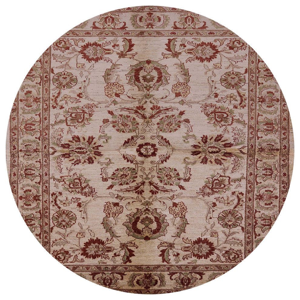 Ahgly Company Indoor Round Mid-Century Modern Area Rugs, 7' Round