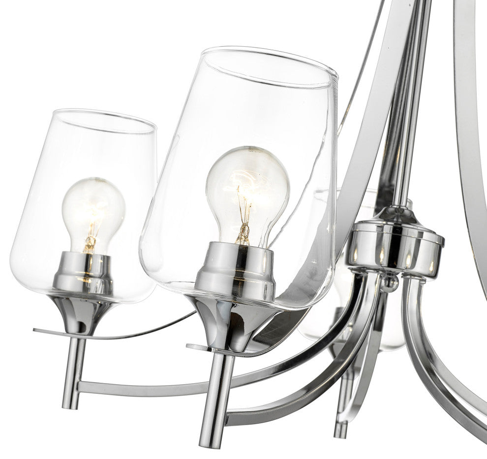 Z-Lite 473-5 Joliet 5 Light 25"W Chandelier - Brushed Nickel