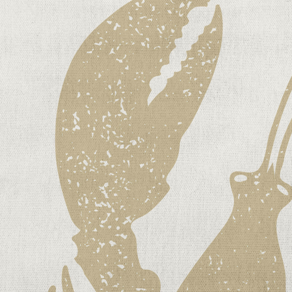 16x16" Lobster Nautical Decorative Indoor Pillow, White