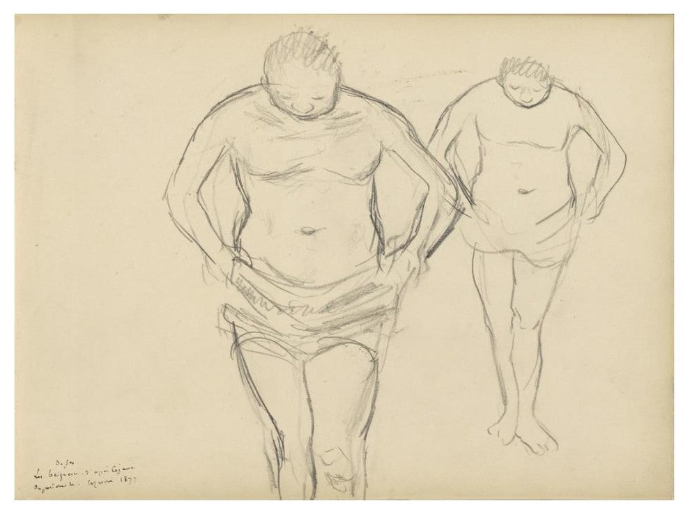 "Copies of Cezanne's Bathers" Digital Paper Print by Edgar Degas, 50"x38"