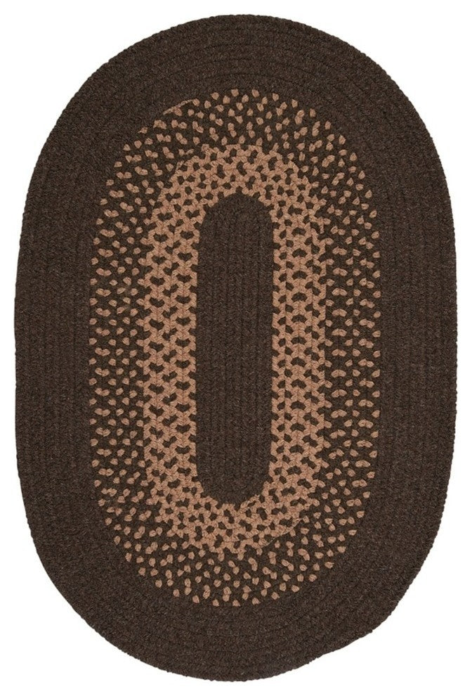 Colonial Mills Madison MD84 Roasted Brown Traditional Area Rug, Oval 3'x5'