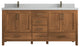 Malibu Teak 72 Double Sink Bath Vanity in Golden Teak 2" Carrara Quartz