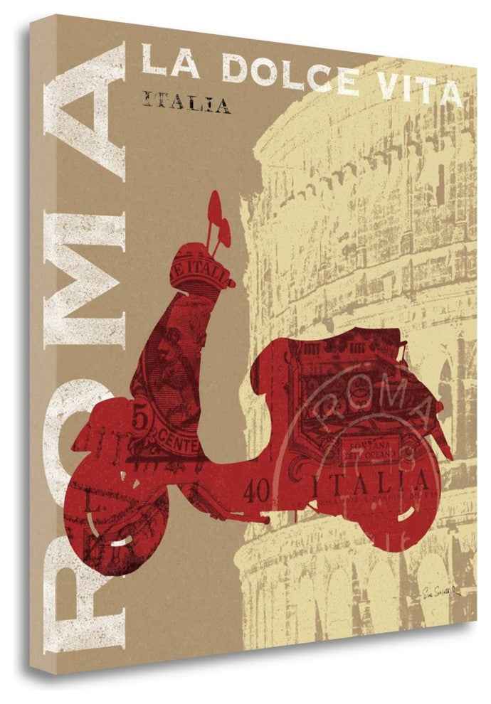 "Motoring In Rome" By Sue Schlabach, Giclee Print on Gallery Wrap Canvas