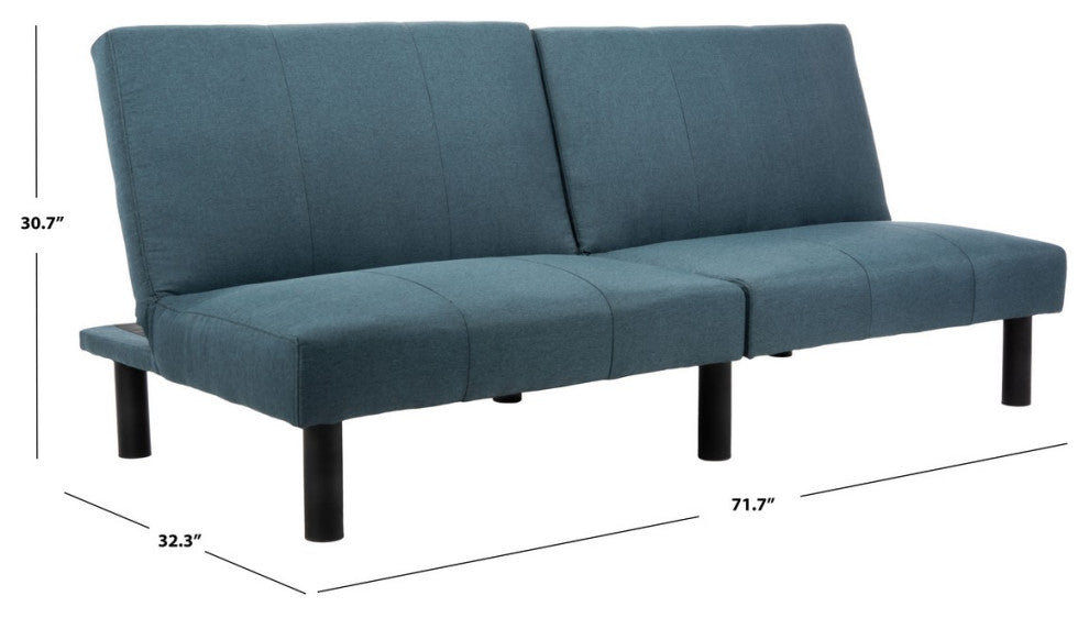 Safavieh Astoria Foldable Futon Bed, Navy/Black