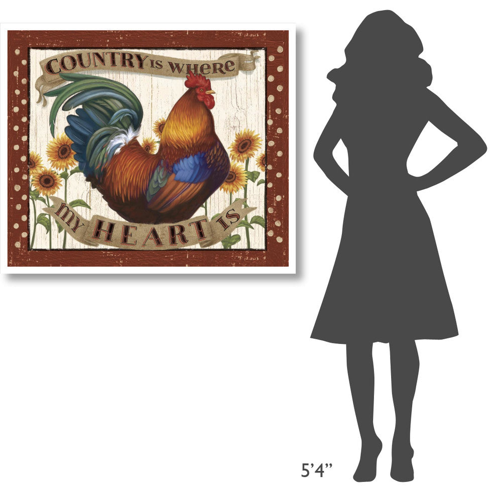 "Country Heart I Dots v2" Digital Paper Print by Janelle Penner, 42"x36"