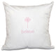 16"x16" Make A Wish, Word Print Pillow, Pink